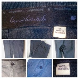 Sz14 Gloria Vanderbilt streach pinstripe capris